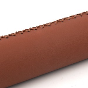 Poignées de guidon de vélo 22,2 mm en cuir PU rétro cousues, housse de guidon de VTT marron foncé - Product Image 3