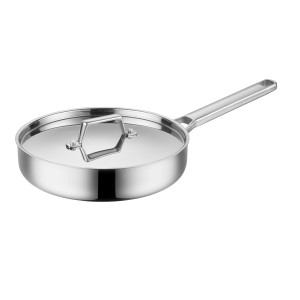 Sartén Profunda Moderna de Acero Inoxidable de Triple Capa, Antiadherente, Multiusos, para Saltear y Freír, Cocina Saludable, Apta para Horno - Product Image 3
