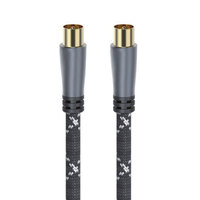 Câble d'antenne TV coaxial blindé haute performance 120 dB, fil audio-vidéo numérique tressé en aluminium avec âme OFC plaqué or pour Smart TV