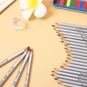 48 Lápices de Colores, Material Escolar con Estuche de Metal para Colorear y Dibujar, Arte en Color para Niños, Regalo Navideño 27.8*19*3cm 48 Colores - Product Image 4