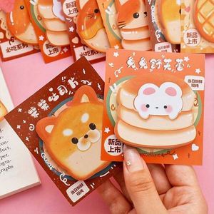 Notas Adhesivas con Forma de Donut y Pan Tostado de Dibujos Animados, Blocs de Notas de Papel Bonitos, Material Escolar para Estudiantes, Artículos Esenciales para el Regreso a Clases - Product Image 4
