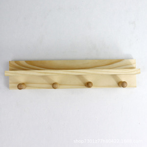 Solid wood wall-mounted <b>clothes</b> <b>rack</b>, no-drill storage <b>rack</b>, key hook storage <b>rack</b>, multi-functional wall-mounted storage <b>rack</b> - Product Image 4