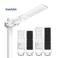 Gebosun Éclairage Extérieur 15W 30W Intégré Tout en Un Solaire Rue Route Solaire Led Lampadaires