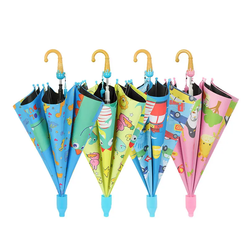 도매 중국 새로운 싼 똑바른 자동적인 선전용 아이들 우산 비 아이 로고 인쇄를 위한 주문 골프 일요일 우산