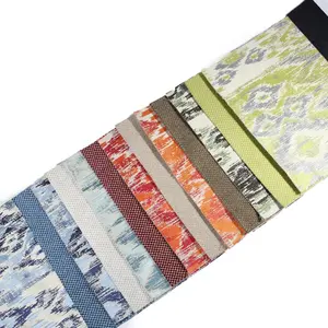 Tenghui échantillon gratuit disponible 100% polyester satin floral décoratif tapisserie d'ameublement jacquard tissu tissé