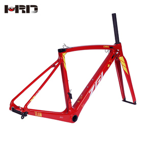 Großhandel Fahrrad teile ZGL-CR41 Fahrrad rahmen Carbon Red Disc Brake Rennrad rahmen 430/450/480/510/540/570/600(mm) Fahrrad rahmen