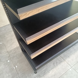 Estantes de exhibición con panel trasero plano negro de una sola cara para tiendas minoristas, estantes de supermercado en <span class=keywords><strong>venta</strong></span>, estantes para supermercados - Product Image 6