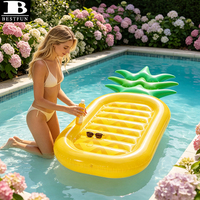 Fauteuil flottant gonflable robuste et durable en forme d'ananas avec valve rapide pour adultes, idéal pour la piscine