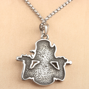 จี้รูปแมวสแตนเลสธีมสัตว์พังก์เรโทรสร้อยคอผู้ชายของขวัญ 231025 - Product Image 2