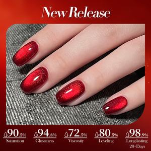 Nato grazioso Design gratuito etichetta 15ml Gel smalto per <span class=keywords><strong>occhi</strong></span> di gatto all'ingrosso <span class=keywords><strong>molto</strong></span> buono rosso 9d inodore vegano magnetico UV Gel smalto per unghie - Product Image 3