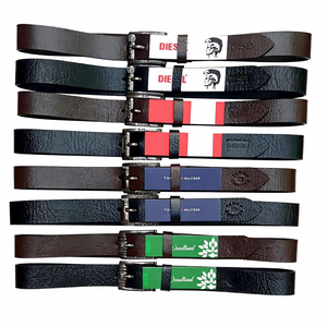 Factory Direct Supplies Custom Steel Square Cow Hide Leather Pin Buckle Belt European Style Vintage Design Solid Heavy Duty - Product Image 6