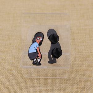 Regalos broche de mariposa Chapado en negro de metal personalizado para recuerdo - Product Image 4