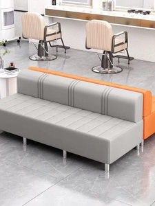 Banc d'attente rectangulaire en bambou durable pour hôpital, salon de coiffure, barbier - Product Image 4