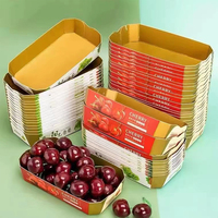 Toowin OEM/ODM Vente en gros emballage de fruits plateau de bateau en papier fraise raisin cerises nourriture garder frais boîte en papier plateaux sans couvercle