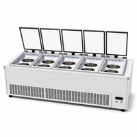Vitrine à Gelato Pozzetti Portable, Stable et Robuste, pour l'extérieur, avec conception minimaliste et de précision, pour la présentation d'instruments et de matériel