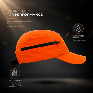 Cappello a 5 Pannelli Arancione con Tasche Laterali Personalizzate, Leggero, per Pesca e Corsa, Fornitura Diretta - Product Image 1