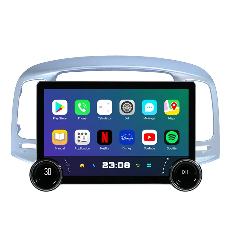 ระบบนำทาง GPS แบบสากลวิทยุติดรถยนต์แอนดรอยด์ DSP CarPlay 11.5นิ้วสำหรับ Hyundai Verna