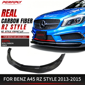 Kit di Aggiornamento Splitter Paraurti Anteriore in Vera Fibra di Carbonio Stile RZ Perfiply per <span class=keywords><strong>Mercedes</strong></span>-Benz Classe <span class=keywords><strong>A</strong></span> W176 A250 A260 A45 <span class=keywords><strong>AMG</strong></span> - Product Image 1