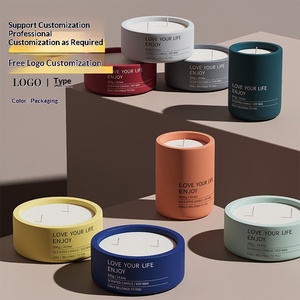 Candela Aromaterapica Nordica Semplice in Ceramica, Altamente Profumata, Ecologica, Senza Fumo, di Alta Qualità, per Uso Domestico, Contenitore Vuoto Fai-da-Te - Product Image 1