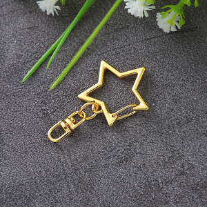 Yn hình ngôi sao tôm hùm Claw Clasp Keychain Snap hook với vòng chìa khóa tự làm thiết kế sáng tạo kim loại treo khóa vòng chìa khóa - Product Image 4