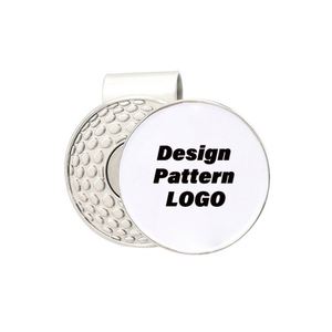 Ensemble personnalisé de marqueur de balle de golf et de clip pour chapeau avec nom et photo, 1'' (25 mm), vierge pour sublimation - Product Image 4