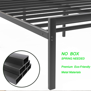 Lit pliant en acier <span class=keywords><strong>à</strong></span> <span class=keywords><strong>lattes</strong></span>, tailles simple, double, queen et king, cadre de lit plateforme métallique pliable, économique - Product Image 3