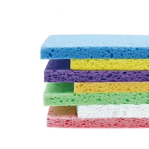 Topeco Wholesale Natural High Density Cellulose Reusable Sponge Swedish Cellulose Sponge Cloth