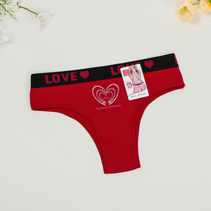 Culotte brésilienne en coton UOKIN pour <span class=keywords><strong>femme</strong></span>, taille basse, imprimé floral, <span class=keywords><strong>sous</strong></span>-vêtement sexy en coton cardé - Product Image 3