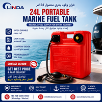 Tangki Bahan Bakar Bensin Antistatik HDPE 24L 2 Tak Linda Yamaha Baru dengan Selang untuk Penggunaan Perahu Tes Profesional