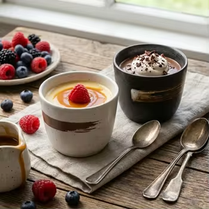 Tasse à thé en céramique rustique, multi-usages, faite à la main, style moderne, sans poignée, réutilisable - Product Image 4