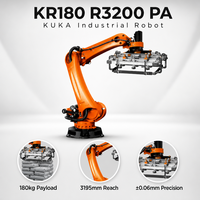 Robot industriel KUKA KR180 R3200 PA, armoire de commande PLC KRC4/KRC5, poste de travail de manutention et de palettisation