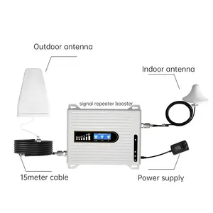 network booster 4g mobile signal repeaters Jinrui Amp Quad Band 900 1800 2100 2600 Repetidor Cell Signal Antenna Amplifier