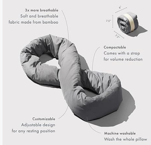 360 Adjustable Portable Wearable Travel <strong>Neck</strong> Pillow Multi-Functional Sleep <strong>Cushion</strong> for Airplane Car Desk &amp; Napping - Product Image 3