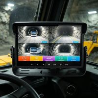 Moniteur tactile IPS robuste tout temps CE FCC 10 pouces LCD haute luminosité IP67 étanche anti-vibrations avec caméra de recul et lecteur de carte SD