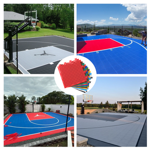 Losetas de Polímero Encajables al por Mayor, Suelo Sólido para Canchas de Baloncesto, Alfombra Plana para Gimnasios Exteriores - Product Image 1
