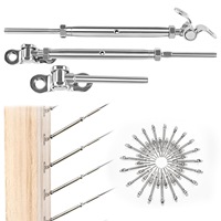 Kit Railing Kabel Baja Tahan Karat 180 Derajat Dapat Disesuaikan, Keranjang Bunga Ayun, Sistem Pengukuran Metrik/Imperial; Langsung dari Cina