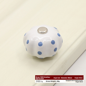 Tiradores <span class=keywords><strong>de</strong></span> Cerámica para Muebles, Pintados a Mano, <span class=keywords><strong>de</strong></span> Porcelana, con un Solo Orificio, para Gabinetes <span class=keywords><strong>de</strong></span> Cocina, Cómodas y Decoración del Hogar - Product Image 3