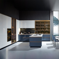 OPPEIN – ensembles d'armoires de cuisine pour Villa, blanc et gris, laque UV moderne de luxe