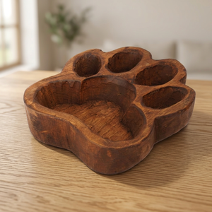 MÁS VENDIDO Tazón de Madera para Masa con Forma de Pata de Perro, Tazón de Madera Personalizado OEM, Tazón de Masa Vintage Colorido Antiguo, Centros de Mesa Decorativos - Product Image 1