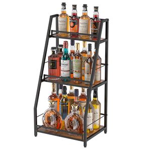 SENYU Estante para Licores de 3 Niveles, para Bar en Casa, Estante para Vinos Independiente Escalonado, Mueble para el Hogar Duradero y Ecológico - Product Image 3