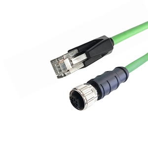 Câble <span class=keywords><strong>Ethernet</strong></span> 4 cœurs à code D RJ45 femelle M12, connexion de capteur, IP67, haute performance, automatisation industrielle, bornes de circuit imprimé - Product Image 3