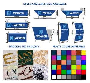 3D Embossed Beige Damask Woven Web <strong>Label</strong> 3D Silicone Logo With Laser Cutting 2-Head Woven <strong>Label</strong> For <strong>Garment</strong> Silk Screen Printing - Product Image 5