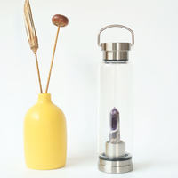 Bouteille d'eau en verre de quartz personnalisée avec logo, 500 ml, pour festivals en plein air, à boire directement lors de fêtes et d'événements