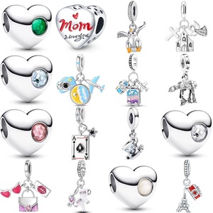 Cuentas de Aleación Populares para Hacer Collares y Pulseras, Nuevo Colgante de <span class=keywords><strong>Torre</strong></span> <span class=keywords><strong>Eiffel</strong></span>, Iglesia, Corazón y Avión, Accesorios de Moda para DIY - Product Image 1