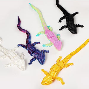 Vashine Figuras de acción de lagarto impresas en 3D, juguetes magnéticos divertidos para nevera, animales flexibles de cristal, cabritos impresos en 3D para niños - Product Image 4