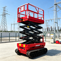 Plateforme élévatrice à ciseaux sur chenilles tout-terrain personnalisable pour travaux en hauteur