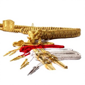 Aiguillettes en gros OEM avec accessoires en métal Aiguillettes en fil d'or et d'argent personnalisées avec embouts en laiton - Product Image 1