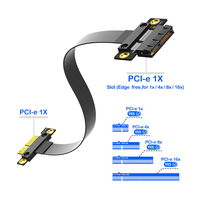 Cable Riser Flexible de PVC PCIe 3.0 X1 de 200 mm, Adaptador PCI-E X1 Macho a Hembra para Tarjetas de Red y Captura de Escritorio