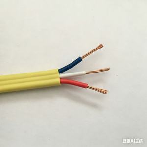 Câble électrique souple multibrin 2 conducteurs 1,5 mm² 450/750V 90 PVC V-90 isolé gainé CU/CCA plat TPS pour usage domestique - Product Image 1