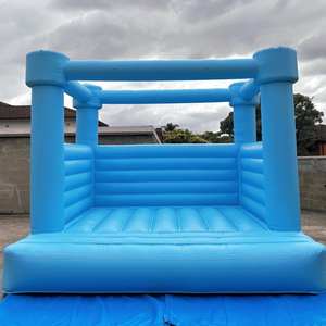 Château gonflable commercial en PVC bleu de grande taille pour l'extérieur et l'intérieur, pour la location de fêtes, les mariages, les événements et les spectacles - Product Image 2